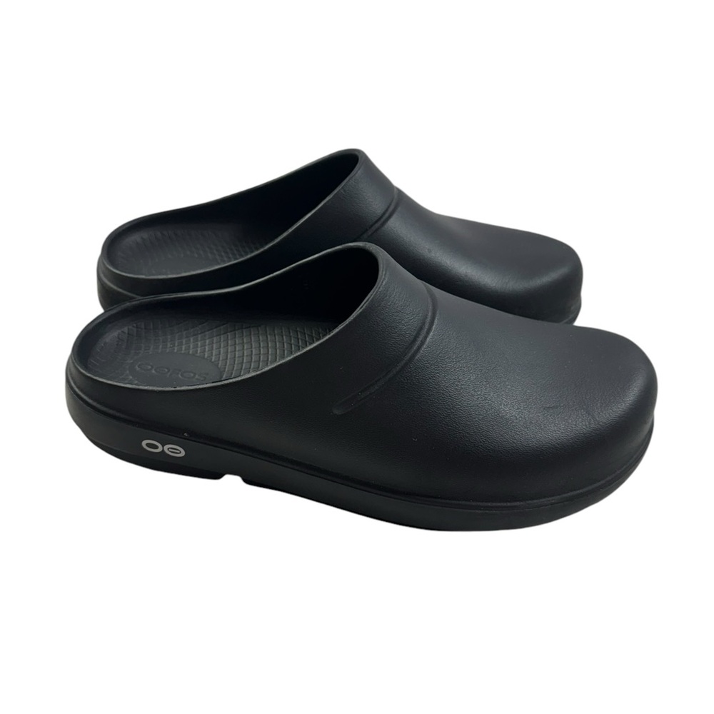 Oofos OoCloog Black Clog, Women's 9 US Men’s 7